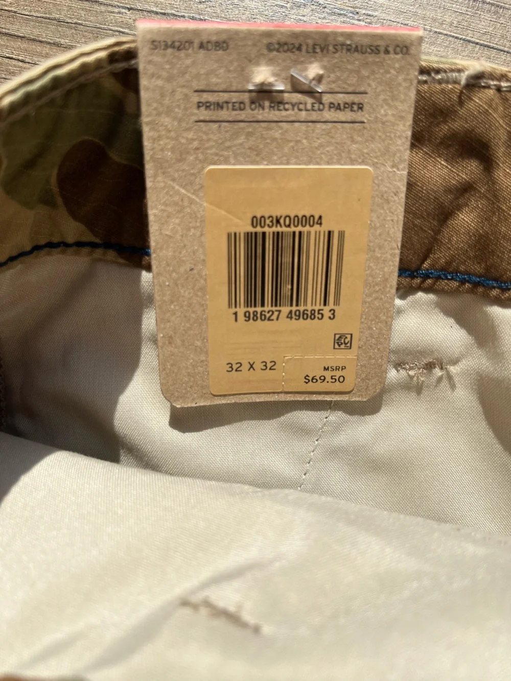 Levi's Camo XX Cargo Baggy Pants - Tan & Green